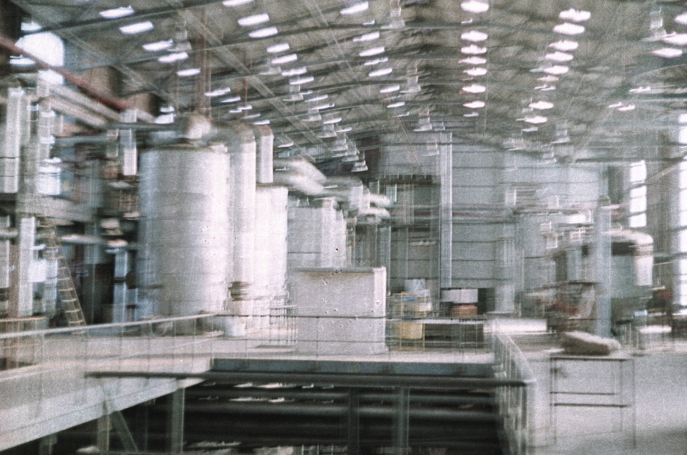 plano general de maquinarias y tuberías del interior de la planta de la Colun