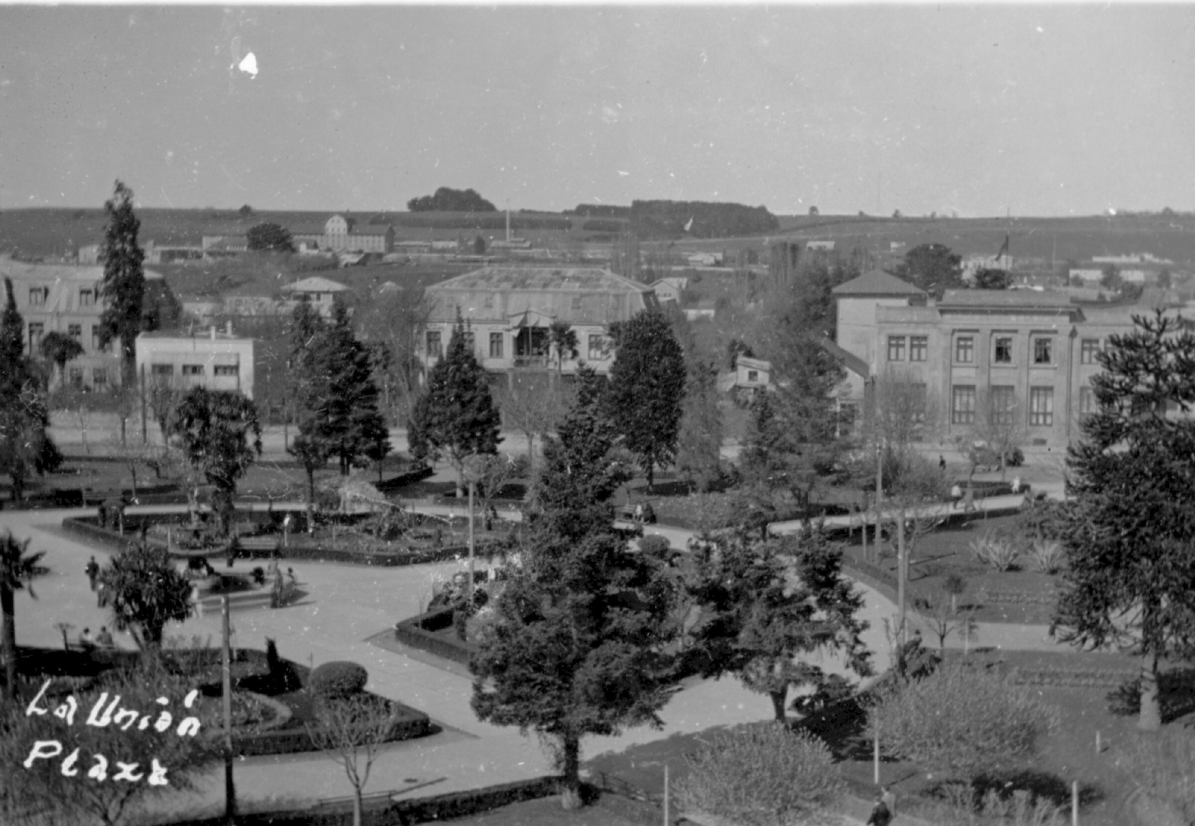 Plano general de una vista de la plaza de La Unión desde altura