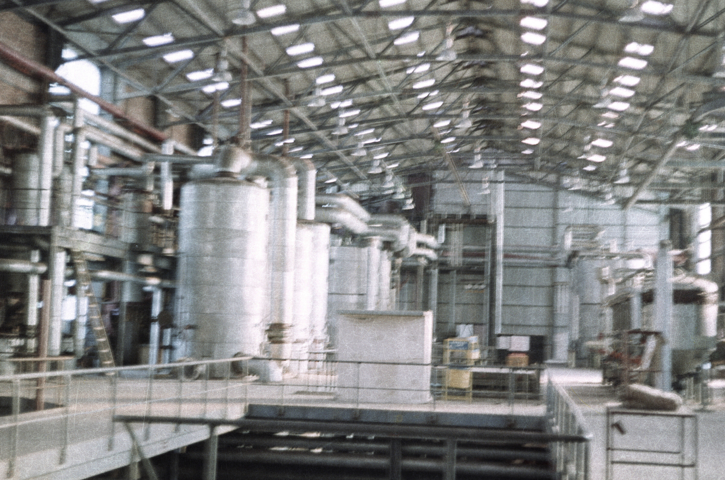 plano general de maquinarias y tuberías del interior de la planta de la Colun