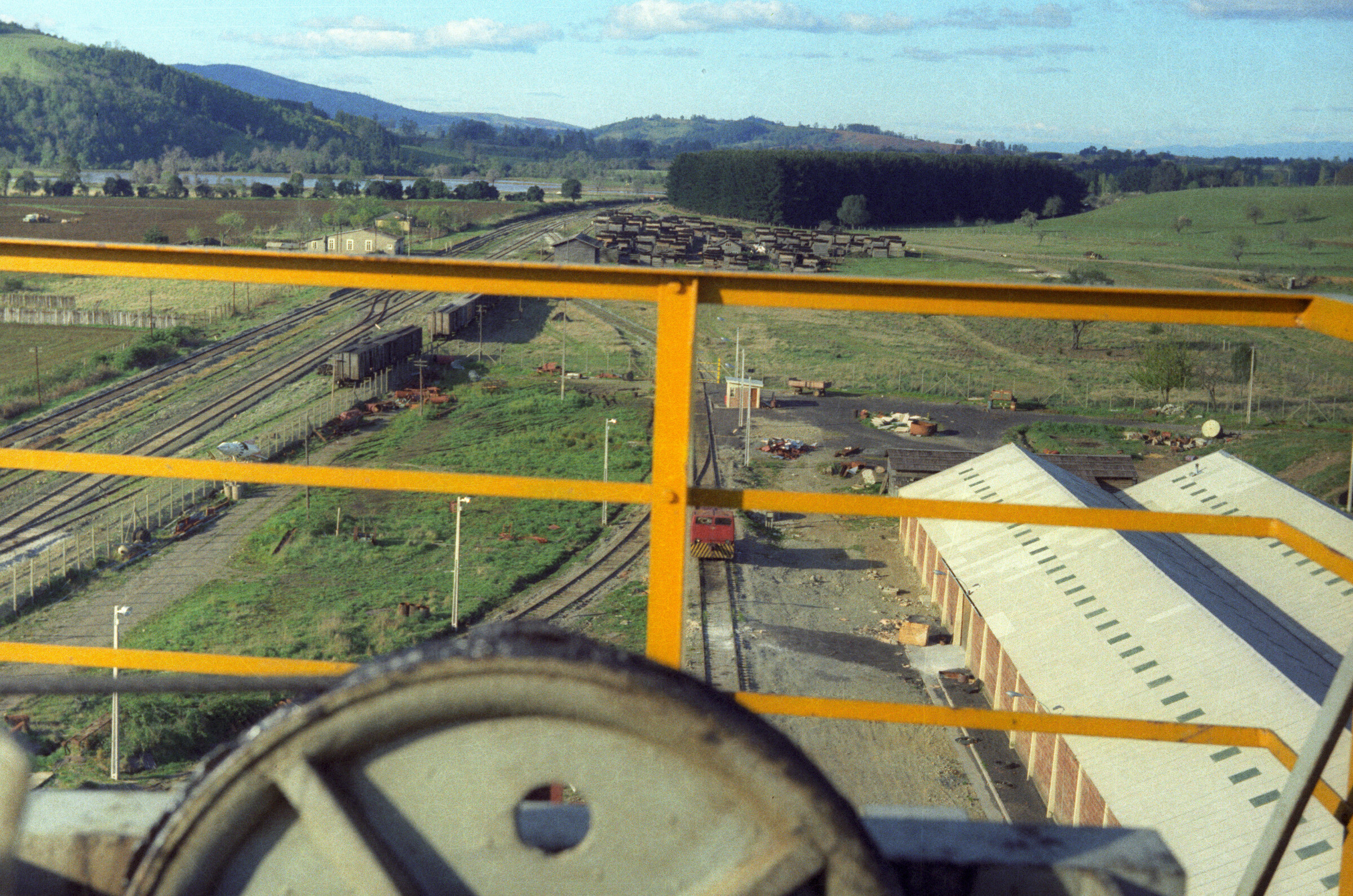 Plano general de las instalaciones de la Iansa, visto desde una torre hacia las vías férreas