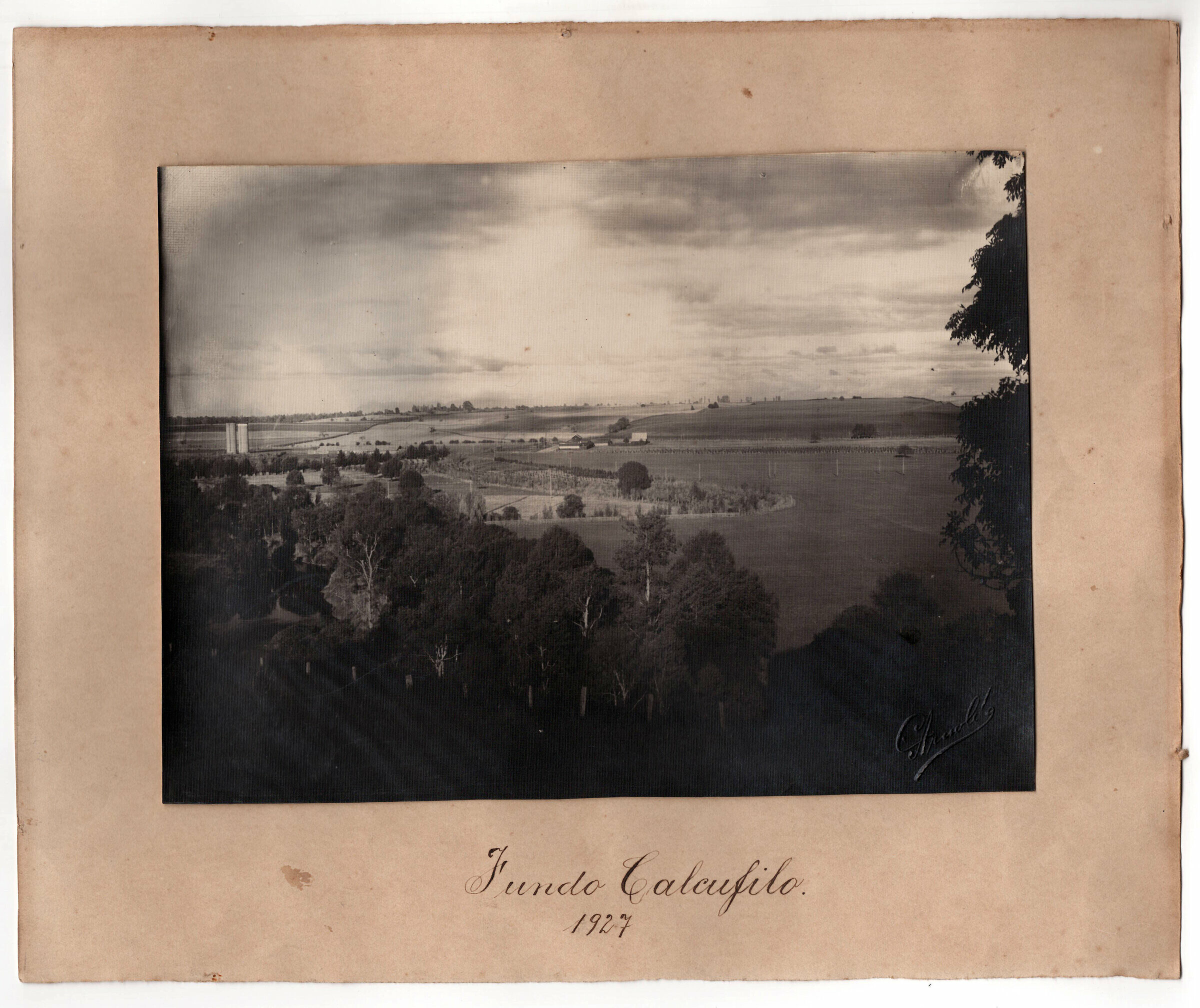 Vista general del fundo Calcufilo en 1927