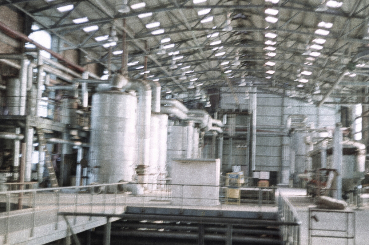 plano general de maquinarias y tuberías del interior de la planta de la Colun